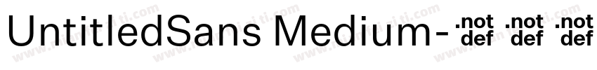 UntitledSans Medium字体转换